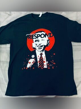 Pearl Jam RESPOND/RESPONDER Tshirt Men’s sz L from Jeff Ament NEW